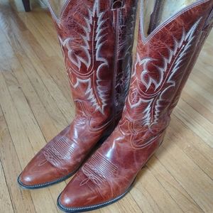 Tony Lama Men's Western Leather Boots (VM2801) Cognac Sierra Size 11.5 D
